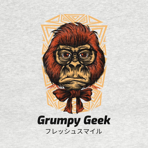 Grumpy Geek Monkey Joke by BradleyHeal